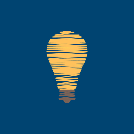 Light Bulb Shape as Inspiration Concept. Flat Style.のイラスト素材