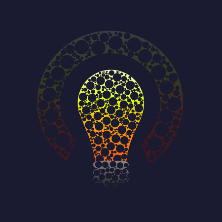 Light Bulb Shape as Inspiration Concept. Vector Illustration Flat Style.のイラスト素材