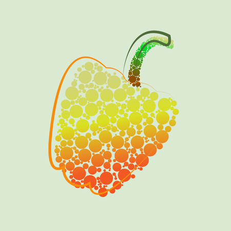 Bell pepper. Vector illustration.のイラスト素材