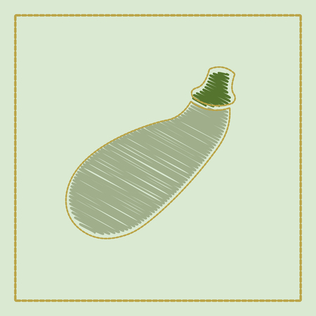 A Vector hand-drawn illustration collection of vegetables on dark background in cartoon or decorative embroidery style. Design best for posters, banners, cards, restaurant menu. Original styling of vegetables under embroideryのイラスト素材