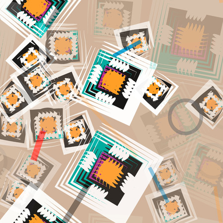 Geometric abstract pattern designのイラスト素材