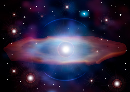 The birth of a supernova. Supernova explosion.のイラスト素材