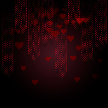 Valentines day background with hearts from dots 10 epsのイラスト素材
