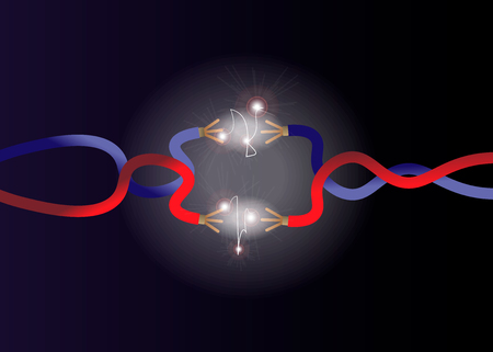broken wires. the sparks between two white wires 10 epsのイラスト素材