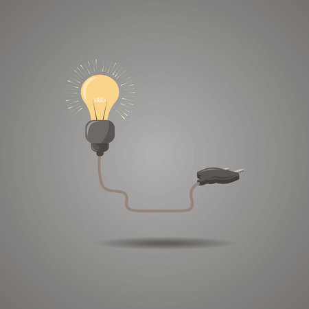 lightbulb icon. vector light bulb. idea symbol. energy illustration - electricity concept 10 epsのイラスト素材