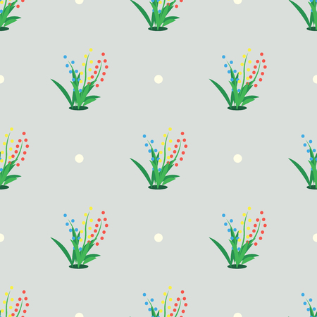 abstract colored vector Seamless pattern. Grass printのイラスト素材