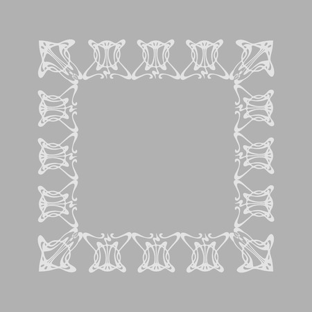 square Frame with vector abstract Art Nouveau style 10 epsのイラスト素材