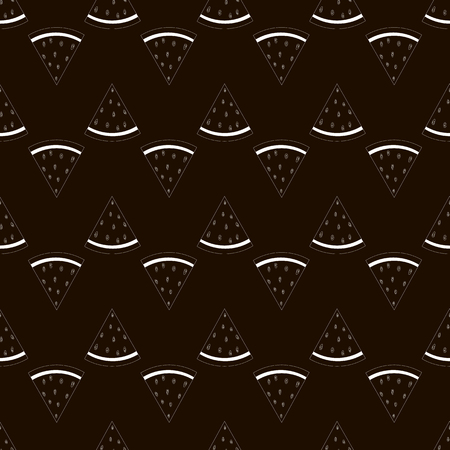 Outline Seamless background with watermelon slices. Vector illustration. 10 epsのイラスト素材