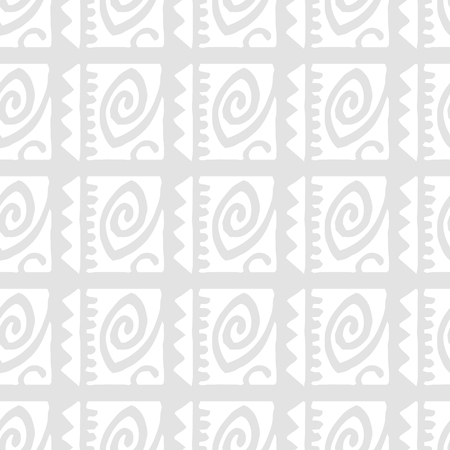 White Abstract gray monochrome Ethnic seamless patterns on gray background 10 epsのイラスト素材