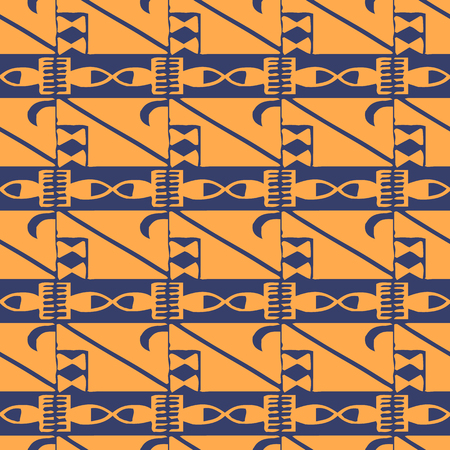 Vector seamless pattern with yellow geometric shape 10 epsのイラスト素材
