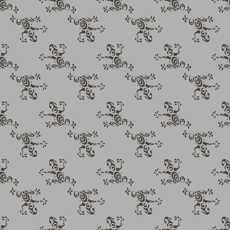 seamless frog pattern vector illustration in Maori style 10 epsのイラスト素材