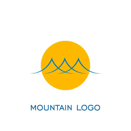 Mountain logo design.のイラスト素材