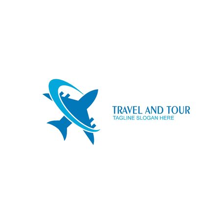 Airplane logo vector flat design, travel and tour logo design.のイラスト素材