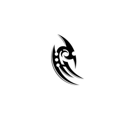 Tribal tattoo vector design. Sleeve art pattern arm. abstract element for arm, leg, shoulder, isolated on white background.のイラスト素材