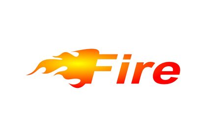 Fire letter logo, typography fire style.のイラスト素材