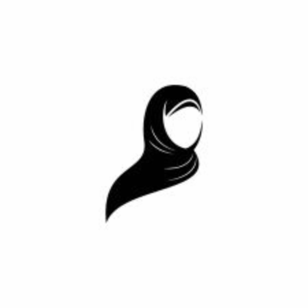Hijab logo design. hijab vector silhouette.のイラスト素材