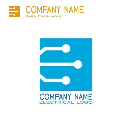 Square electronic logo, circuit  vector icon.のイラスト素材