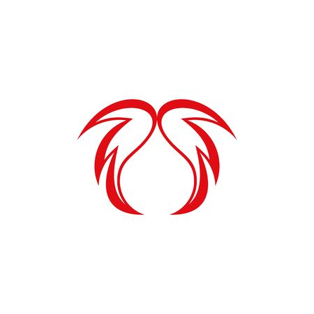 Abstract wing logo vector graphic design.のイラスト素材