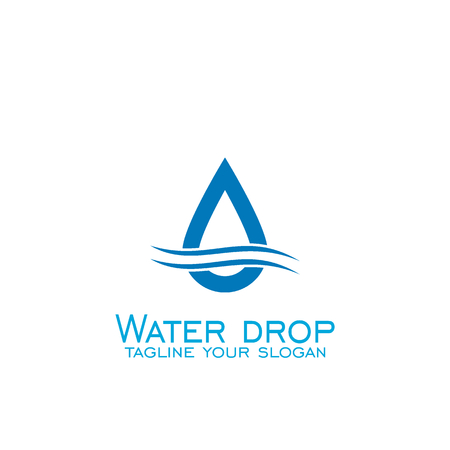 water drop logo. water vector graphic flat design.のイラスト素材