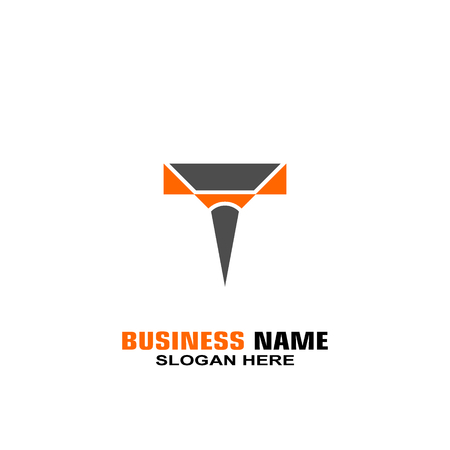 Letter T graphic logo template, creative letter T logo design.のイラスト素材