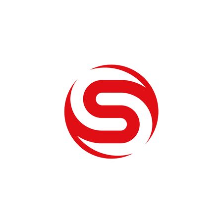 letter S logo concept, initial letter S graphic logo template, vector flat icon.のイラスト素材