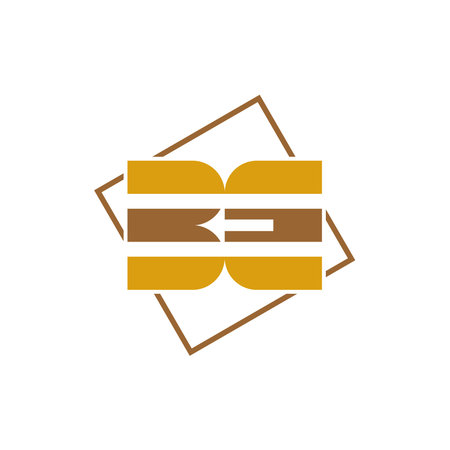 Initial letter BE graphic logo concept template, with arrow in negative space concept, abstract business logo, isolated on white background.のイラスト素材