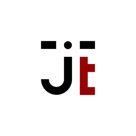Initial letter JE graphic logo template,design element concept, isolated on white background.のイラスト素材