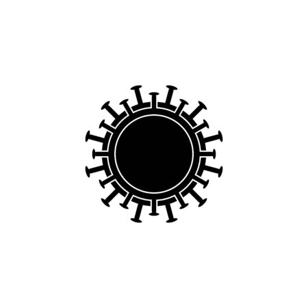 Corona Virus graphic logo design concept, vector icon, isolated on white background.のイラスト素材