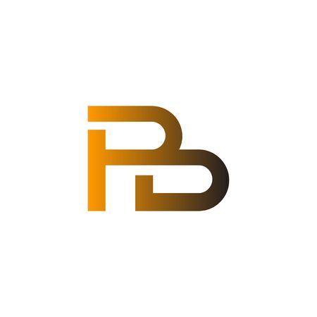 letter B or PB graphic logo template, Abstract business logo, isolated on white background.のイラスト素材