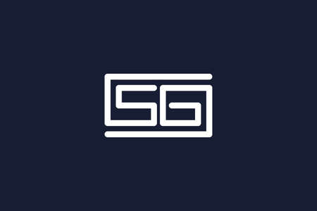 Initial letter SG or number 56 logo.のイラスト素材
