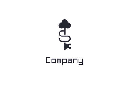 Letter S key logo design concept.のイラスト素材