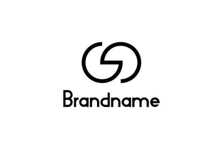 Letter GO logo design concept template.のイラスト素材