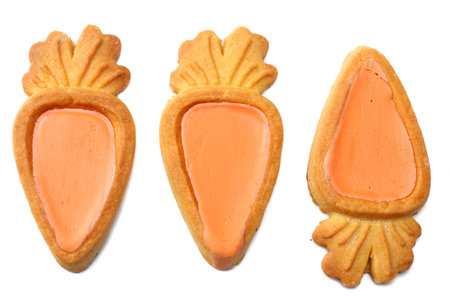 carrot cookie isolated on a white background