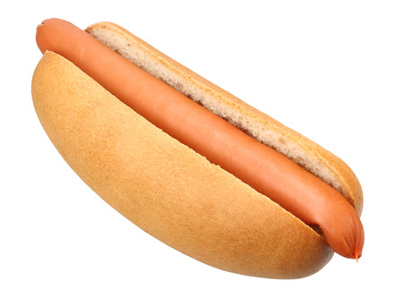 Hot dog grill isolated on white background. fast food.の写真素材