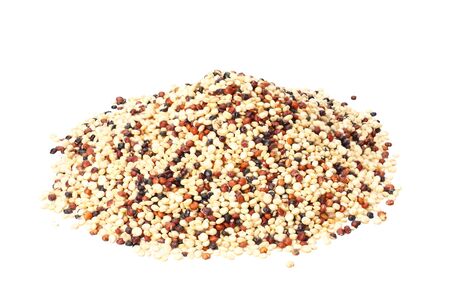 quinoa isolated on white background. quinoa seedの写真素材