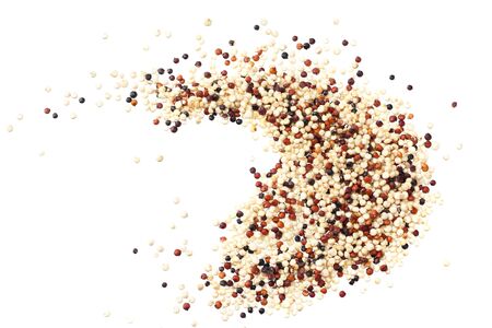 quinoa isolated on white background. quinoa seedの写真素材