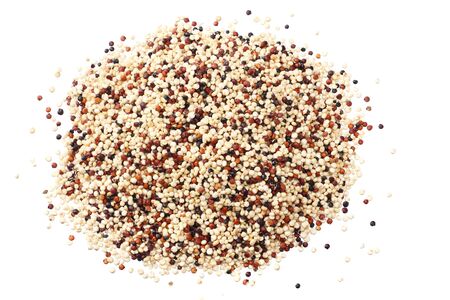 quinoa isolated on white background. quinoa seedの写真素材