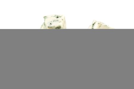 cut of blue cheese isolated on white background. macroの写真素材