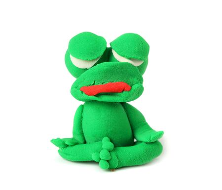 plasticine toy isolated on white background. modelling clay.の写真素材
