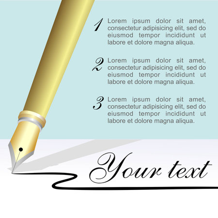 vector fountain pen のイラスト素材