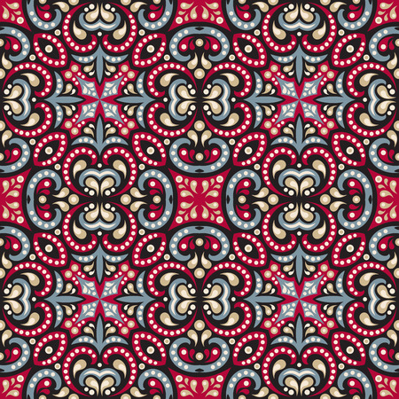 Abstract Colorful Damask Seamless Vector Backgroundのイラスト素材