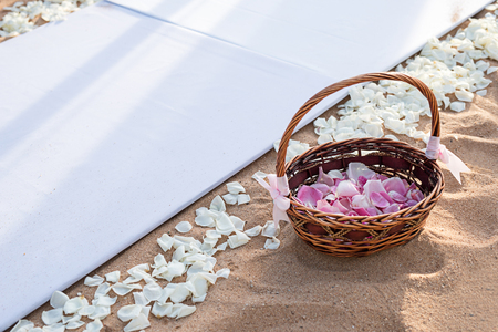 Wedding Setup on the beachの写真素材