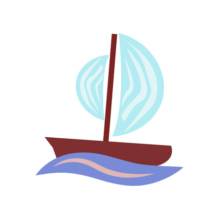 Sailboat icon vector isolated on white background for your web and mobile app design, Sailboat logo conceptのイラスト素材
