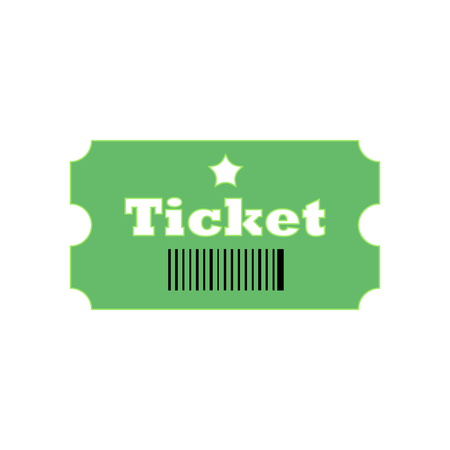 Ticket icon vector isolated on white background for your web and mobile app design, Ticket logo conceptのイラスト素材
