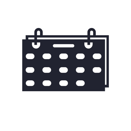 Calendar icon vector isolated on white background for your web and mobile app design, Calendar logo conceptのイラスト素材
