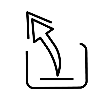 Window back button icon vector isolated on white background for your web and mobile app design, Window back button logo conceptのイラスト素材