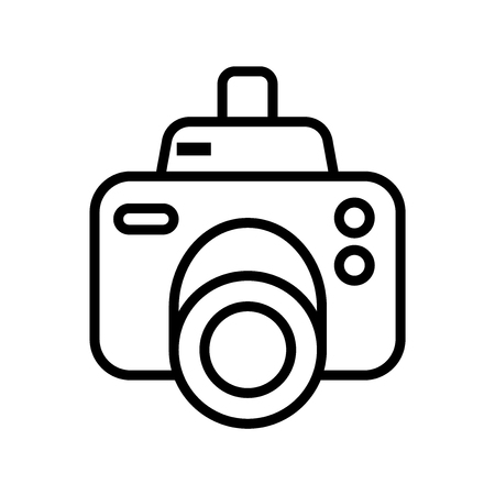 Photograph camera icon vector isolated on white background for your web and mobile app design, Photograph camera logo conceptのイラスト素材