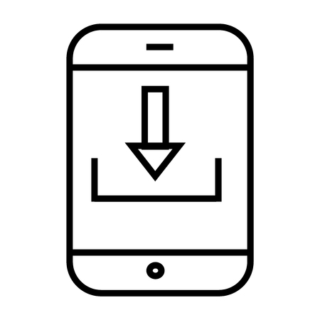 Download arrow icon vector isolated on white background for your web and mobile app design, Download arrow logo conceptのイラスト素材