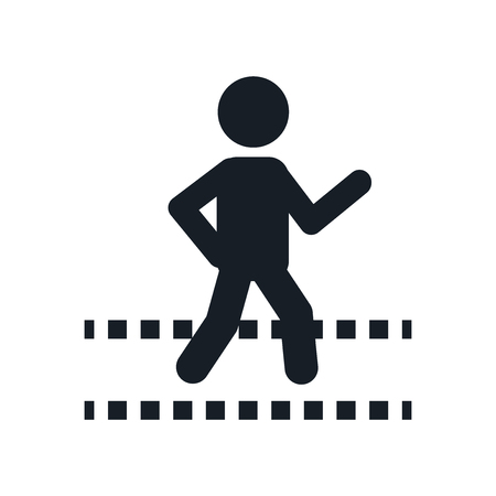 Crossing icon vector isolated on white background for your web and mobile app design, Crossing logo conceptのイラスト素材