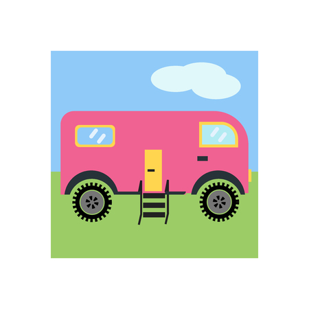 Trailer icon vector isolated on white background for your web and mobile app design, Trailer logo conceptのイラスト素材